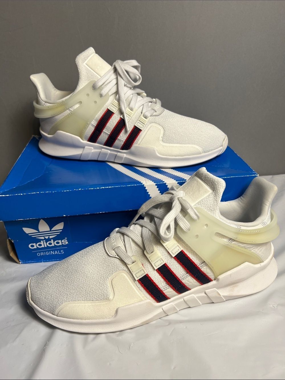 adidas EQT Support ADV Men's Size 11 White Navy Red Sneakers BB6778